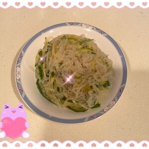 しらたきときゅうりで　中華くらげサラダ風